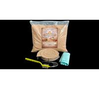 Générateur de Fumée pour Fumoir ∅30cm + 2kg Sciure de Hêtre 100% Naturelle + 4 Crochets + 2 Brosses + Chiffon - Kit Fumage à Froid Viande Poisson Fromage
