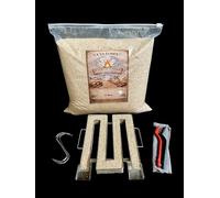 Générateur de Fumée Rectangulaire pour Fumoir + 2kg Sciure de Hêtre 100% Naturelle + 4 Crochets + 2 Brosses + Chiffon - Kit Fumage à Froid Viande Poisson Fromage