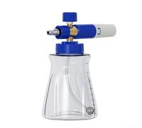 Générateur de mousse à haute adhérence 1 L avec connexion rapide pour les détails du véhicule et le nettoyage extérieur - Sans danger pour la cire (bleu + blanc)