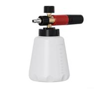 Générateur de mousse à haute adhérence 1 L avec connexion rapide pour les détails du véhicule et le nettoyage extérieur - Sans danger pour la cire (noir + rouge)