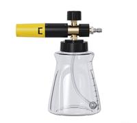 Générateur de mousse à haute adhérence 1 L avec connexion rapide pour les détails du véhicule et le nettoyage extérieur sans danger pour la cire (noir + jaune)