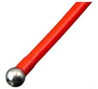 Générateur de mousse en acier inoxydable avec noyau de boule de gravité et manchon en silicone flexible pour une production uniforme de mousse (tube rouge)