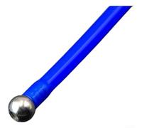 Générateur de mousse en acier inoxydable avec noyau de boule de gravité et manchon en silicone flexible pour une production uniforme de mousse (tube bleu)