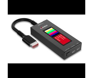 Générateur de signal HDMI Lindy 32696 8K30 USB Type-C boîtier métal noir avec connecteur HDMI Type-A