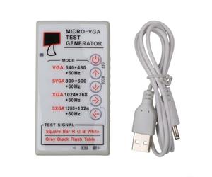 Générateur de Signal pour vga Portable 4 Résolutions Test Générateur | 4 résolutions pour vesa, motifs couleur, barres, grille, pour idéal dépannage rapide, connecteur HD15