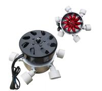 Générateur de Turbine hydraulique 3000 W, Turbine à Eau hydraulique Haute Puissance à 6 Tubes 110 V/220 V pour Un Usage Domestique, boîtier en Alliage d'aluminium avec Bobine de cuivre Pur, Chute
