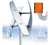 Générateur de turbines éoliennes 16000W 20000W Éolienne verticale 12V 24V 48V 220V avec régulateur de charge Kit éolienne pour bateaux, pavillons, cabines(16000W,12V)