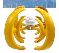 Générateur de Vent à Axes Verticaux Eujgoov, Ensemble D'éoliennes de Type Lanterne 1200W à 4 Pales avec Contrôleur pour Système Solaire éolien Hybride(48V)