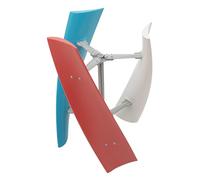 Générateur de vent vertical 12 V 400 W, Électromagnétisme Générateur d'éoliennes Verticales, IP67 Feuilles tricolores Lames axe Vertical triphasé Moulin à Vent avec contrôleur de Charge
