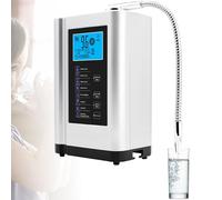 Générateur d'eau hydrogénée, machine à eau alcaline/acide, nettoyage automatique des électrodes, pH 3.5-10.5, potentiel redox +400~-500mV, pour une eau potable saine(Silver)