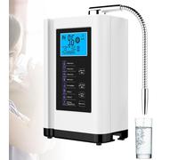 Générateur d'eau hydrogénée, machine à eau alcaline/acide, nettoyage automatique des électrodes, pH 3.5-10.5, potentiel redox +400~-500mV, pour une eau potable saine(White)