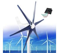 Générateur d'éolienne 12 000 W 12 V/24 V/48 V, contrôleur à 5 lames, aimant permanent 3 phases pour bateaux, cabines, maison, solution énergétique respectueuse de l'environnement