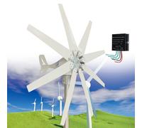 Générateur d'éolienne 14 000 W, 12 V/24 V/48 V/110 V/220 V 8 pales 3 phases AC à aimant permanent avec contrôleur pour un usage domestique