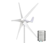 Générateur d'éolienne 500W, 12V 24V PMG Businesses Kit Turbine avec Régulateur de Vent à 5 Pales pour Charge à Domicile Marine