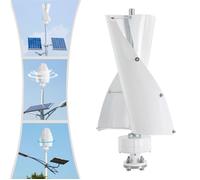 Générateur d'Éolienne à Axe Vertical avec Contrôleur - Générateur de Vent Vertical - Éolienne Génération d'Énergie - Blanc