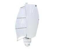 Générateur d'éolienne en spirale domestique 12 V 24 V 48 V, 2000 W, 2 lames avec contrôleur, générateurs pour et génération d'énergie solaire (blanc)