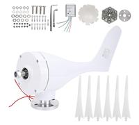 Générateur d'éoliennes professionnelles 6 pales 800 W moulin à vent AC haute efficacité pour bateaux cabines terrasses maisons mobiles lames en fibre de nylon 24 pouces (24V)