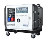 Générateur diesel KS 9300DE-1/3 ATSR, groupe électrogène de secours 7500 W (400 V) / 6500 W (230 V), système de commutation de phase VTS, générateur d'énergie EURO 5, préchauffeur d'air