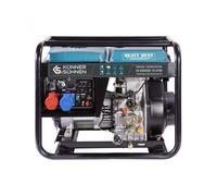 Générateur diesel moteur 456cc commutateur 230/400V 6,5kW"Könner & Söhnen" KS 8100HDE-1/3 ATSR