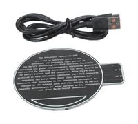 Générateur d'ondes pour schumann 7,83 Hz Résonateur audio d'impulsion de type C pour la puissance pour la relaxation Soulagement du stress Corps Equilibre mental 100 x 82 mm Noir