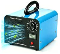 Générateur d'ozone 60 000 mg/h, machine à ozone avec indicateur de température et d'humidité, désinfectant d'ozone purificateur d'air avec minuteur pour maison, voiture, animaux de compagnie (bleu)