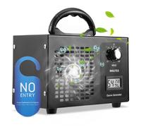 Générateur d'Ozone Domestique Portable 60000 mg/h - Minuteur 120 min - Élimine Odeurs & Désinfection - Pour Garage, Maison, Voiture