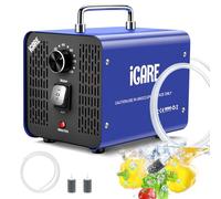 Générateur d'Ozone pour Eau et Air, 45000mg/h Purificateur d'Air à l'Ozone Éliminateur D'Odeurs avec Minuteur pour Salle de Bain, Cuisine, Animaux Domestiques, Voitures, Fumée, Eau, Fruits, Légumes