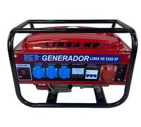 Générateur électrique portable à essence 2500 W, 230/380 V, moteur à 4 temps, réservoir 15 l, triphasé et monophasé, couleur rouge