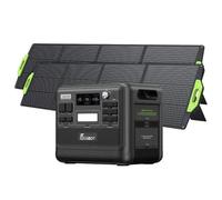 Generateur Electrique Portable FOSSiBOT F2400,2048Wh LiFePO4 2400W Station Centrale Électrique+Panneau Solaire, Outdoor Camping RV
