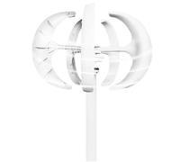 Générateur éolien, 12 V 24 V 48 V 2000 W avec contrôleur solaire, turbine 5 pales adaptée à la production d'énergie (blanc)