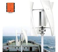 Générateur éolien à axe vertical haute efficacité 14 000 W - 20 000 W, petite éolienne domestique, kit générateur d'énergie 12 V 24 V 48 V 220 V pour bateaux, terrasses, maison(24V,16000W)