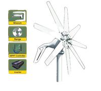 Générateur éolien, régulateur MPPT, faible niveau sonore, 12V, système off-grid, 1000W