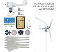 Générateur éolien, sortie de puissance 600W, configuration flexible des pales, 600 W avec contrôleur, 600W, courant alternatif 12V