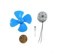 Générateur Éolien Vertical 12V Max Kit Éducatif | Assemblage manuel requis, moteur CC pour polyvalent, comprend diode et pales, pour idéal cours physique