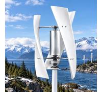 Générateur éolien vertical 3000 W - Système éolien efficace (12 V) | Avec contrôleur MPPT et montage facile pour une alimentation sans réseau, bateau, camping-car, cabane et utilisation en
