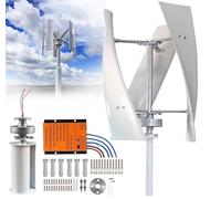 Générateur Éolienne, Éolienne À Axe Vertical 10000W/12000W, Kit D'éolienne en Spirale à 3 Pales pour éolienne à Axe Vertical à UsageComplet Autoconsomation avec Contrôleur,12000W-12V