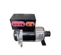 Générateur Haute Puissance à entraînement par Courroie 5 kW-10 KW (Bobine de cuivre, 220 V/380 V AC, monophasé/triphasé) - Alimentation Portable pour Moteur à gaz/Diesel et générateur de Secours