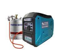 Générateur inverter à gaz/essence Könner & Söhnen KS 2000iG S, boîtier insonorisé, 2000 W, une prise 1x16A (230V), 2 ports USB, affichage LED, Economie mode, enroulement en cuivre, EURO V, onduleur