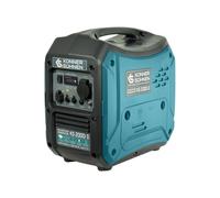 Générateur inverter Könner & Söhnen KS 2000i S, boîtier insonorisé 64dB (Lpa 7m), puissance max 2000 W, prise 1x16A (230V), 2 ports USB, affichage LED, mode d’économie de carburant, moteur EURO V.