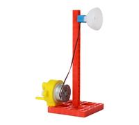 Générateur mécanique manuel pédagogique pour des expériences pour comprendre la production d'électricité, cours de physique, générateur à manivelle