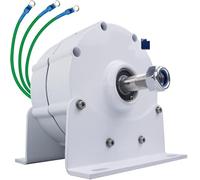 Générateur sans Balais À Faible Régime 600 W - 12 V/24 V/48 V Triphasé AC Générateur À Aimant Permanent Groupe Électrogène sans Balais Alimentation Fiable (Blanc)(XX-Large Dual Axis 600W 48V)