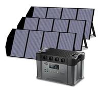 Générateur solaire ALLPOWERS 2400W 1451Wh Centrale électrique portable, avec 3 panneaux solaires 140W pour camping, jardin
