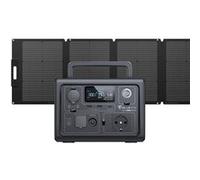 Générateur Solaire BLUETTI EB3A avec Panneau Solaire PV120S, 268Wh Batterie de Secours LiFePO4 Noir G