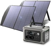 Générateur solaire portable ALLPOWERS R600, batterie 299Wh 600W, avec 2 panneaux solaires 100W