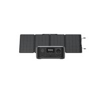 Générateur solaire portable EF EcoFlow RIVER 3 avec panneau solaire 110 W, 245 Wh de capacité, 600 W puissance de sortie, technologie GaN, temps de transfert de < 10ms, station électrique pour camping