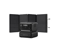 Générateur solaire portable EF EcoFlow RIVER 3 Max avec panneau solaire160 W, 572 Wh de capacité, jusqu'à 1200W de puissance de sortie, connexion sans fil, pour l'extérieur, le camping, le camping-car