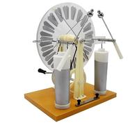 Générateur statique de physique, moteur à induction électrostatique avec 2 bocaux Leyden et poignée isolée, expérience de physique des métaux à induction électrostatique pour équipement d'enseignement