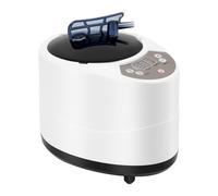 Générateur vapeur pour sauna, 1000 W, haute performance, avec télécommande et boîte à herbes, 3 l/0,66 gal, 9 températures, pour spa, yoga, détente, portable, 28,5 cm, blanc/noir