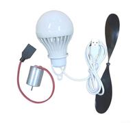 Générateur Vent Portable ABS Métal Bulbe 5W USB | Hélice métal 18cm, corps ABS pour robuste, conversion mécanique, pour idéal écoles et maisons