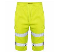Generation-Plus+® Short en polaire élastique haute visibilité pour homme avec bande réfléchissante Taille S à 3XL, jaune, M